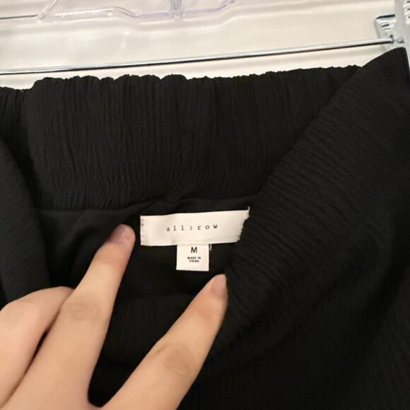 all row - Midi Black Linen Skirt (Size M - Never worn!) - Picture 3 of 4